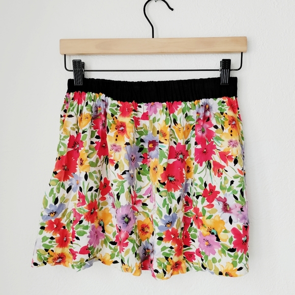 BONGO Floral Retro Mini Skirt - Picture 4 of 8